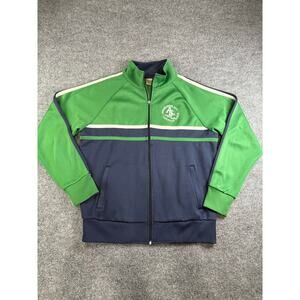 American Eagle Vintage Y2K Track Jacket - Men's Size M Green Blue Preppy